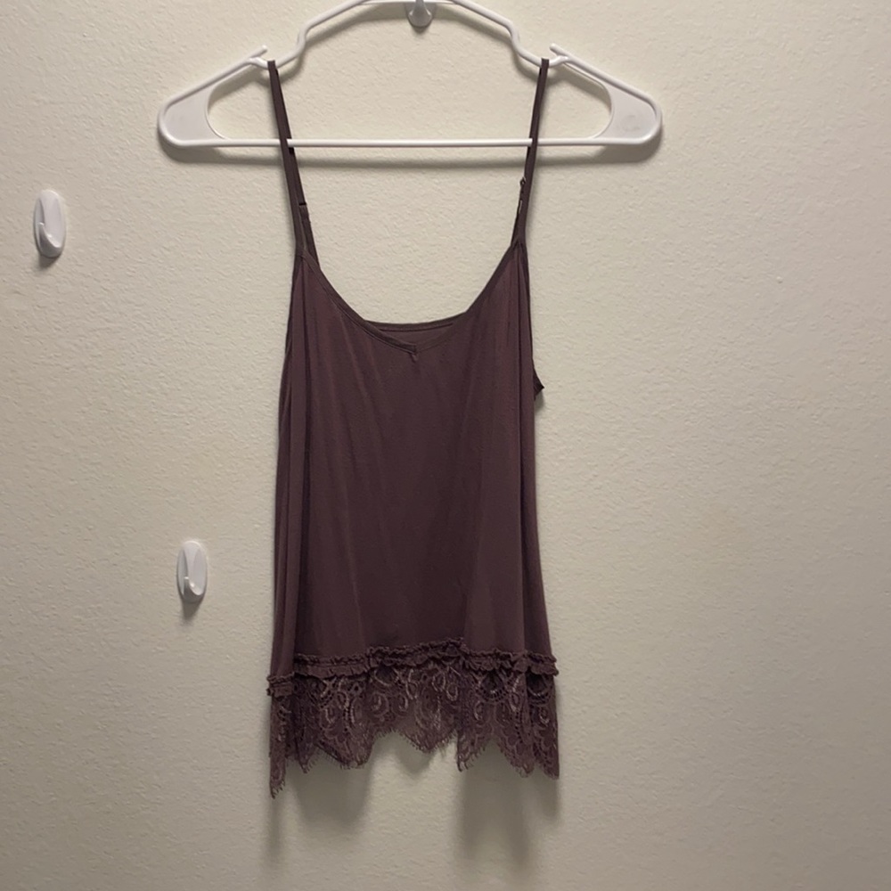 American eagle soft and sexy purple lace trim tank